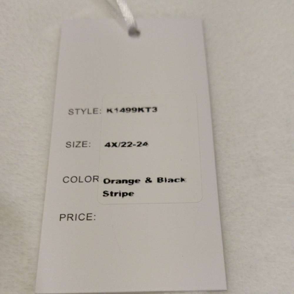 Unique Vintage Orange and Black Striped Tee - Picture 7 of 12